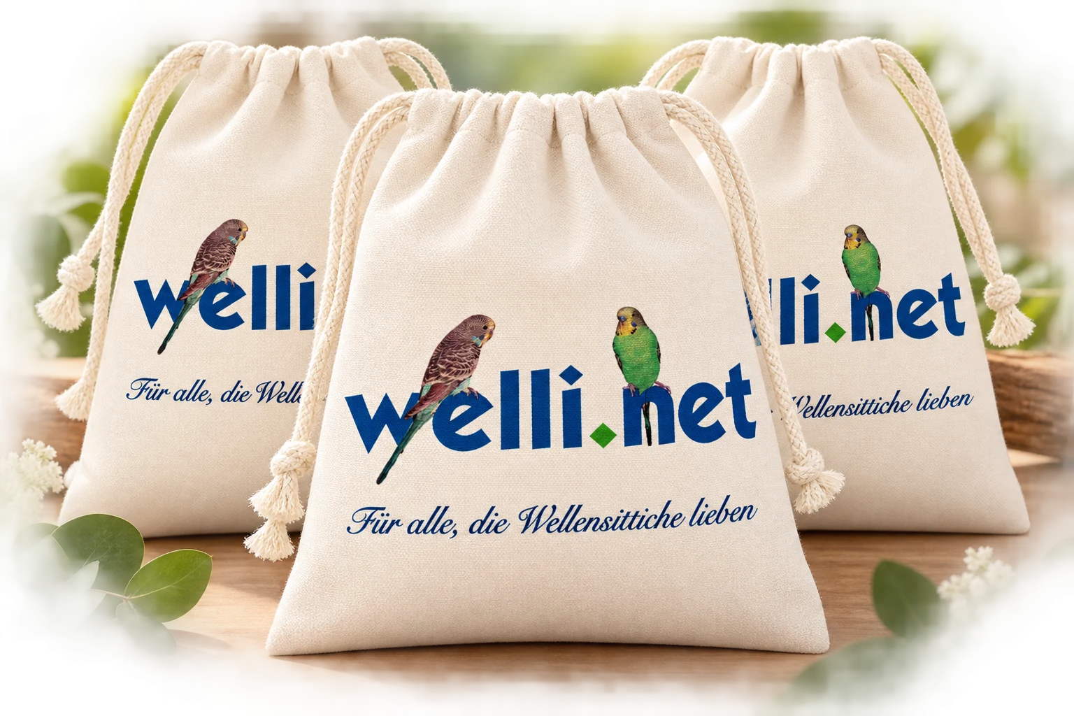 Wellensittich Zuzieh-Beutel